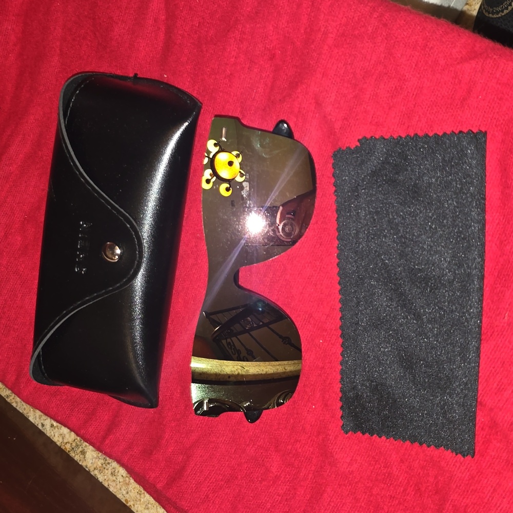 Sunglasses case and glasses
